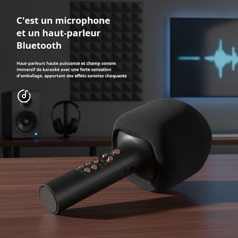 Microphone sans fil Bluetooth idéal pour enregistrement vocal