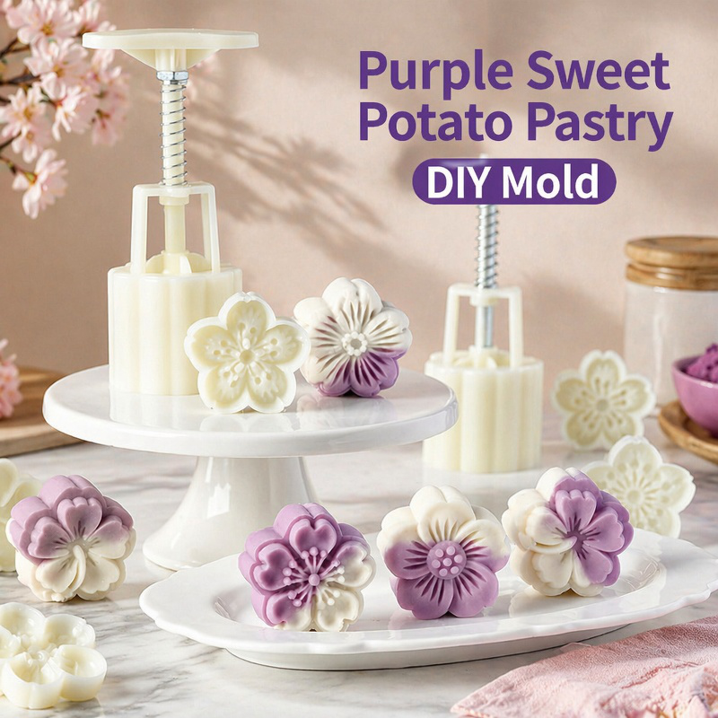Pastry molds: Purple sweet potato and yam cake molds, mung bean cake molds, snack food, baby food ba