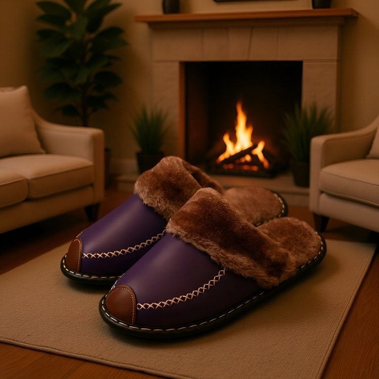 冬用室内厚底あったかスリッパ レディース