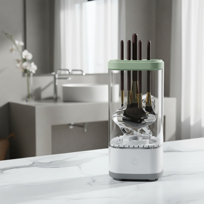 Appareil automatique de nettoyage de pinceaux de maquillage