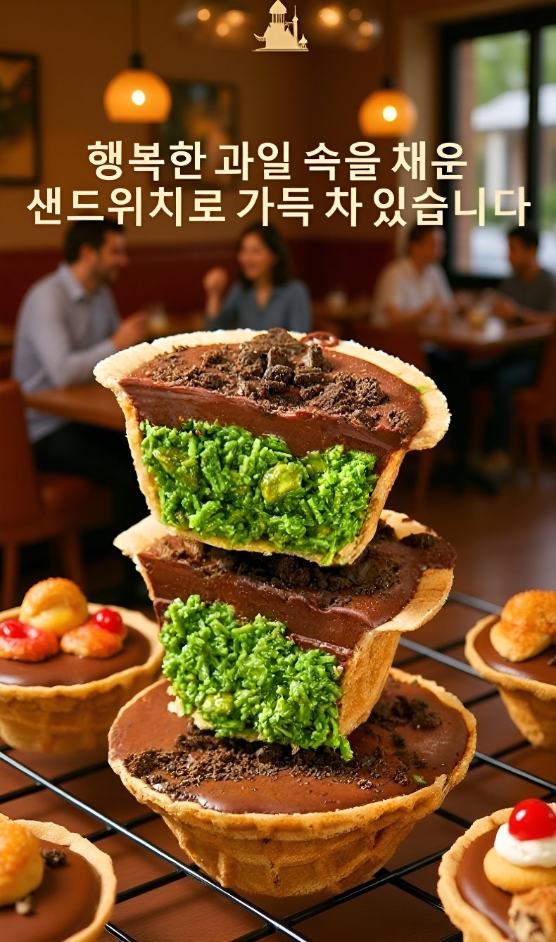 바삭한 초콜릿 타르트 간식