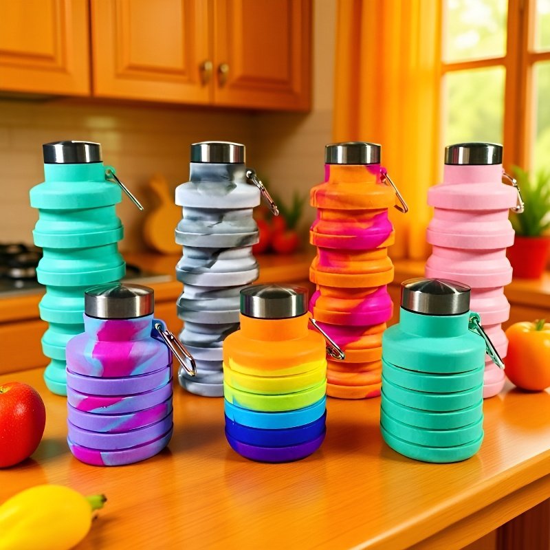 고온 내성 실리콘 접이식 물컵