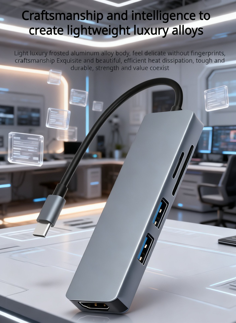 Type-C docking station connected to laptop
