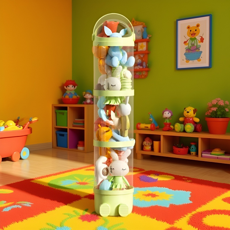 소장 인형 업그레이드 전시 진열대 뽀글이 인형 휴대 편리한 수납함 전시대