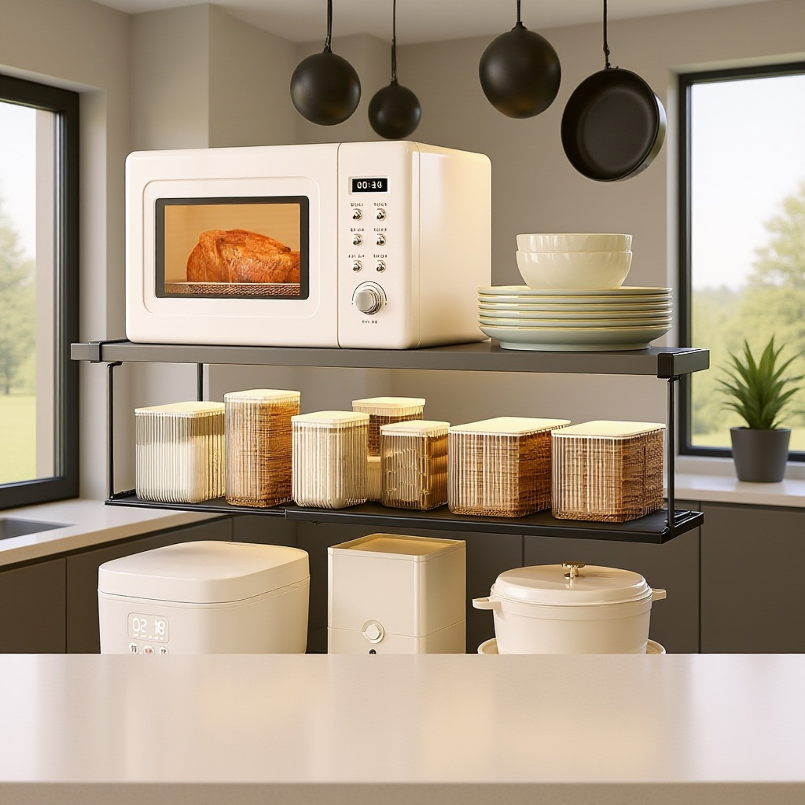 引き込み式吊り下げキャビネットバスケット