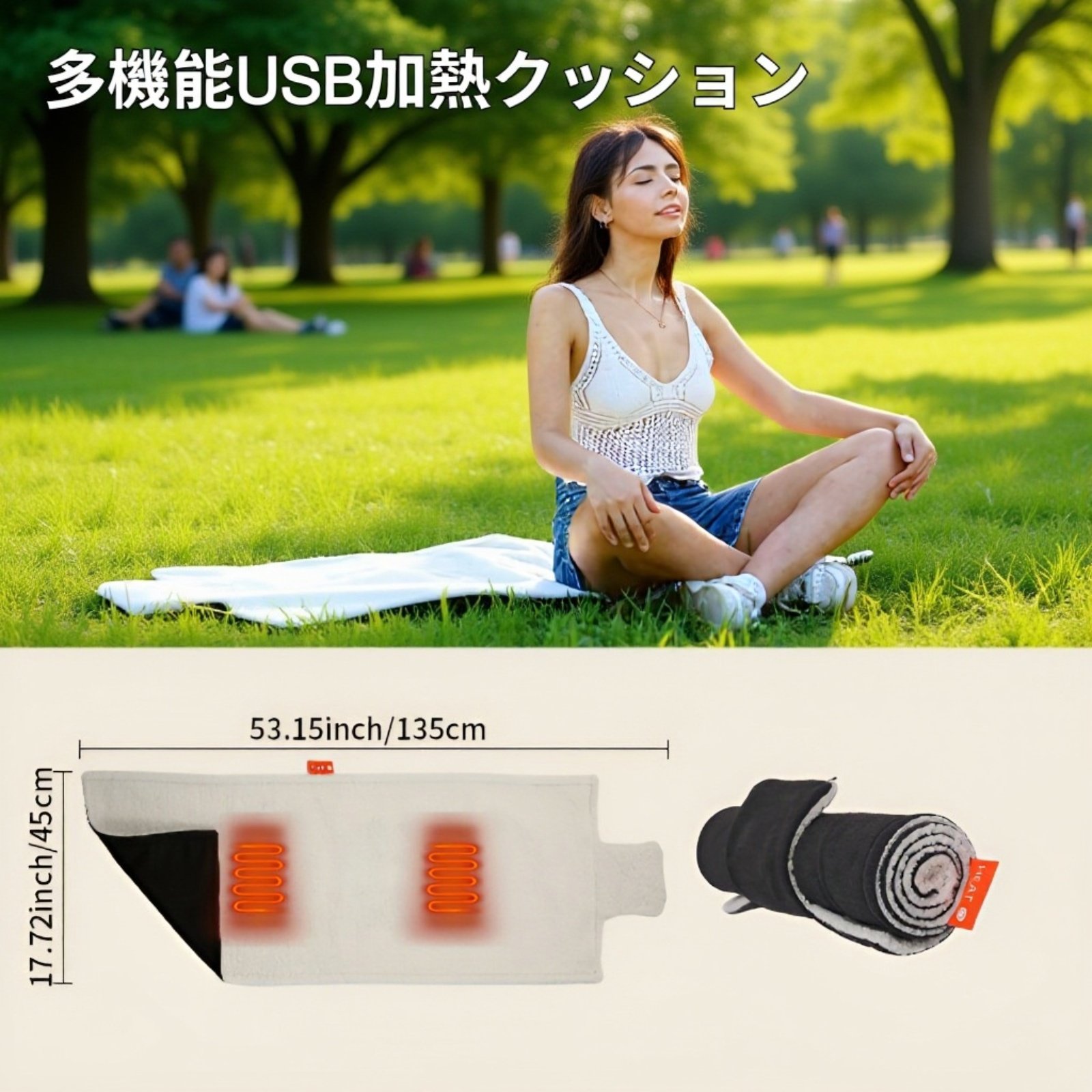 温度調整機能が付いた電気毛布クッション