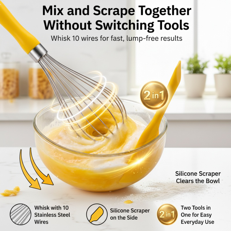 Cake Frother, Silicone Kitchen Mixing Tool