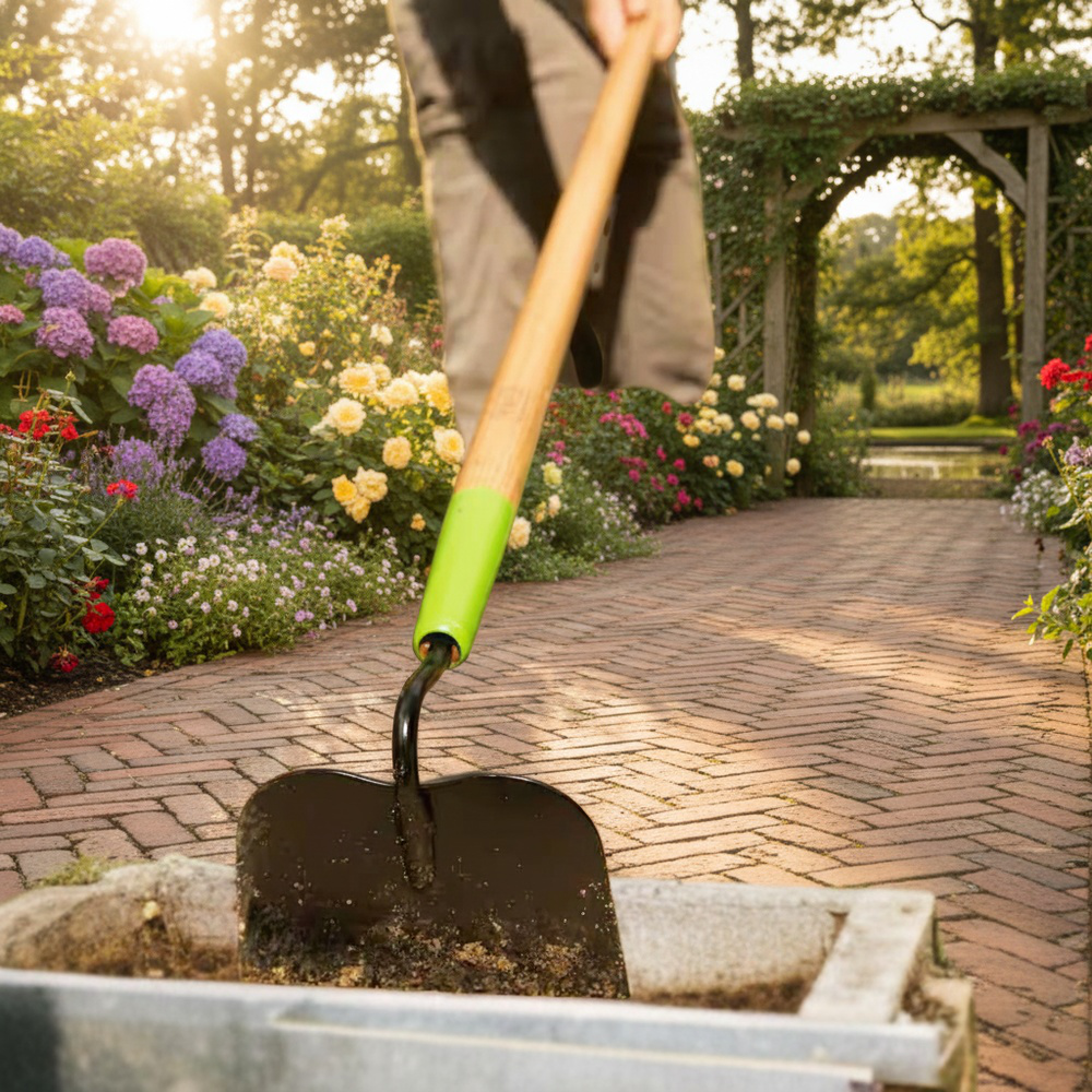Professional hand hoe for weed removal