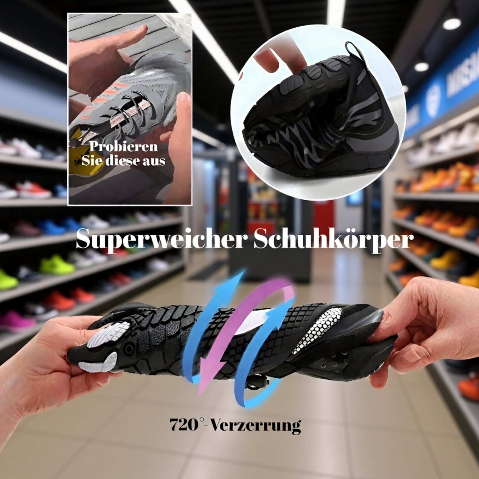 Outdoor-Wasserschuhe mit Vollsohle für Flusswanderungen