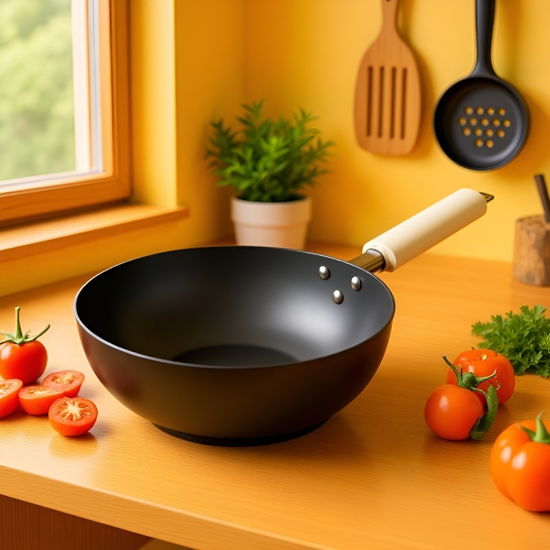 Haushalts-Tiefbratpfanne aus reinem Eisen