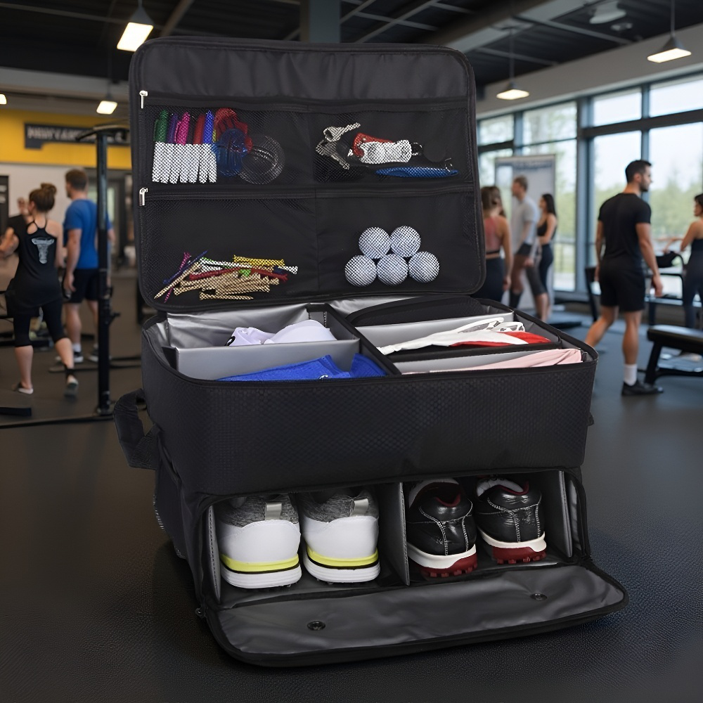 ゴルフ衣類・シューズ収納バッグ 折りたたみ携帯用 ゴルフアクセサリー収納ケース