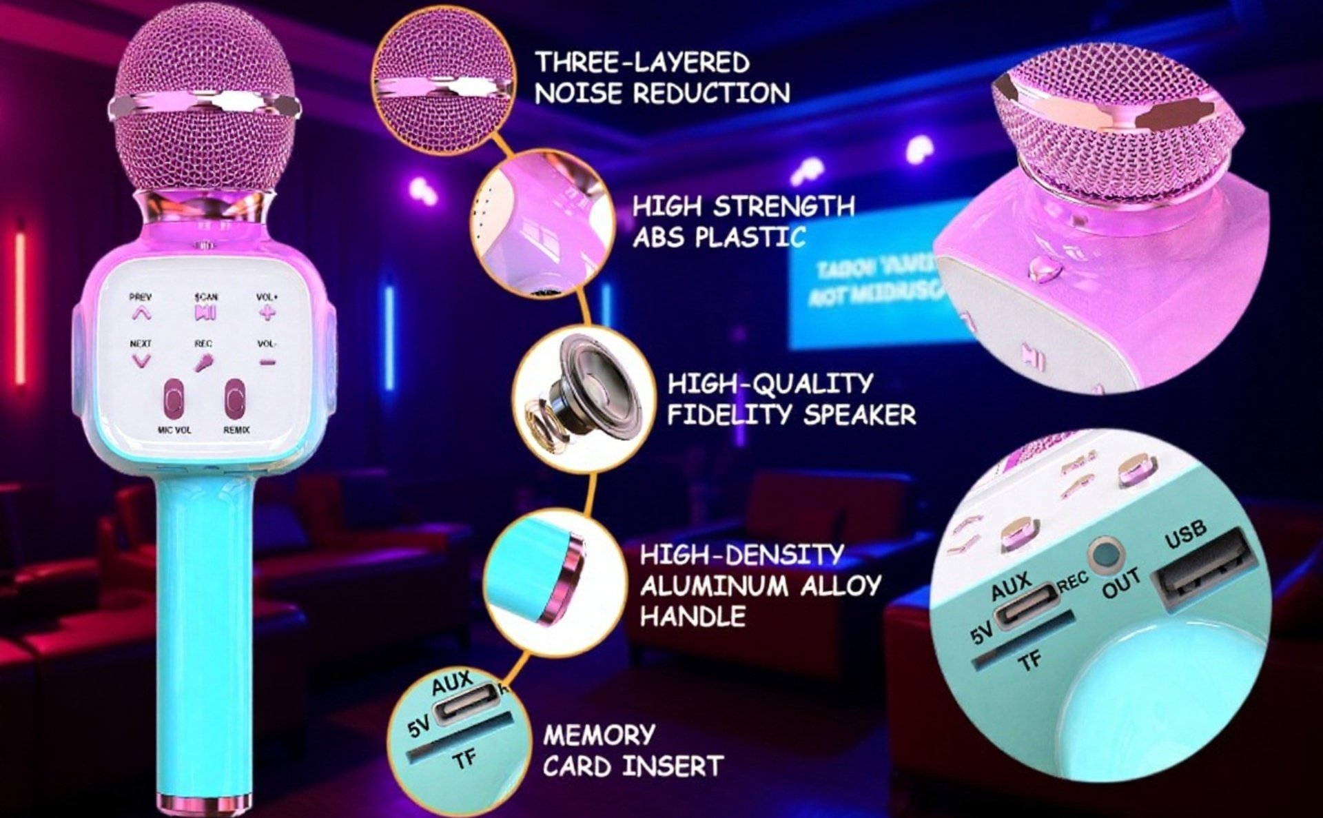 Spielzeug Mikrofon mit Audio Funktion