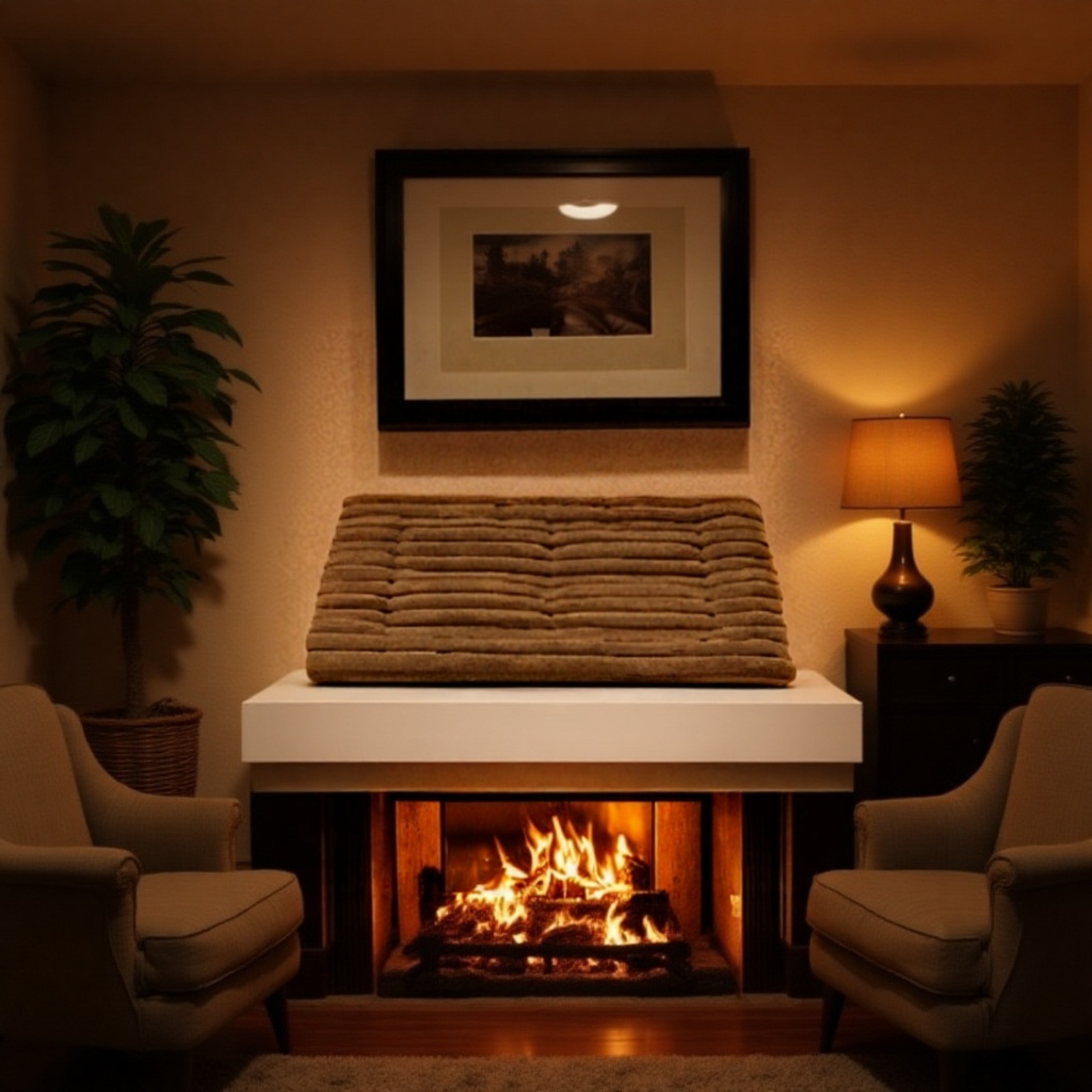 Detalle de material acolchado de la alfombrilla para mascotas