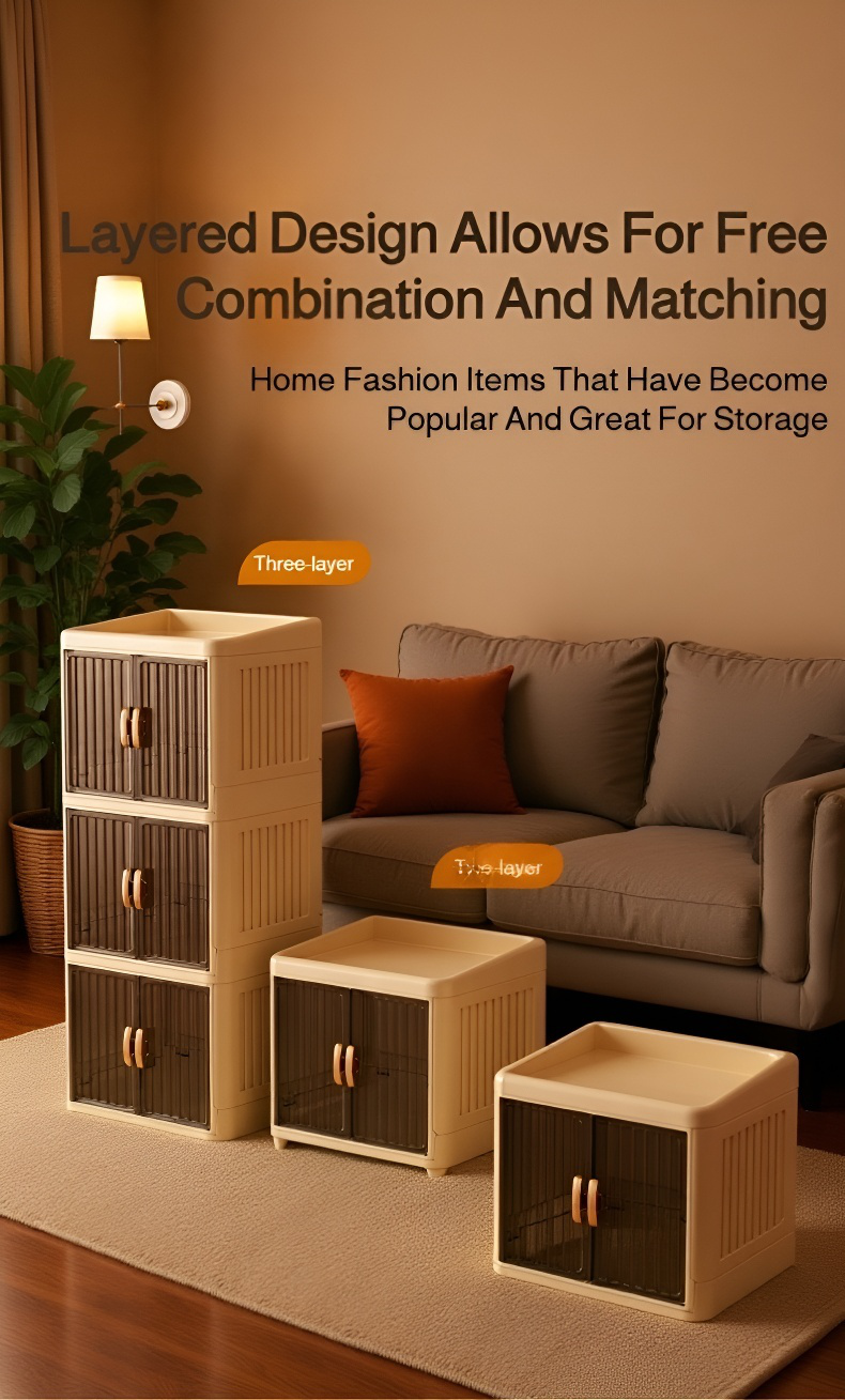 Spacious interior of double door cosmetic storage cabinet