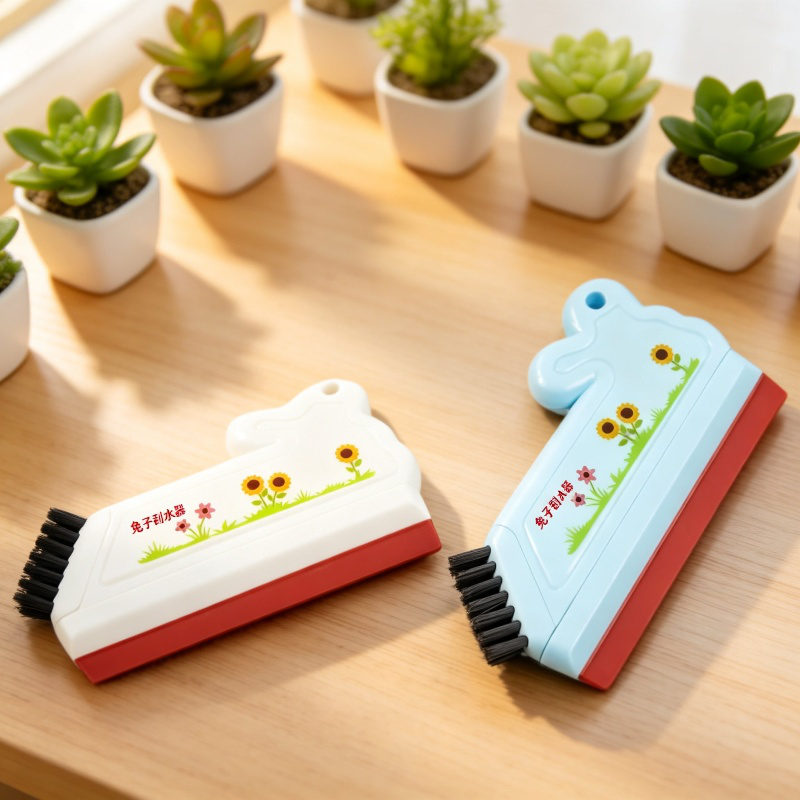 Cepillo limpiador de vidrios para baño, limpiador mini manual para lavabos y mesas