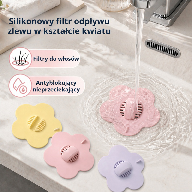 Silikonowy korek do filtra basenowego w kształcie kwiatu 