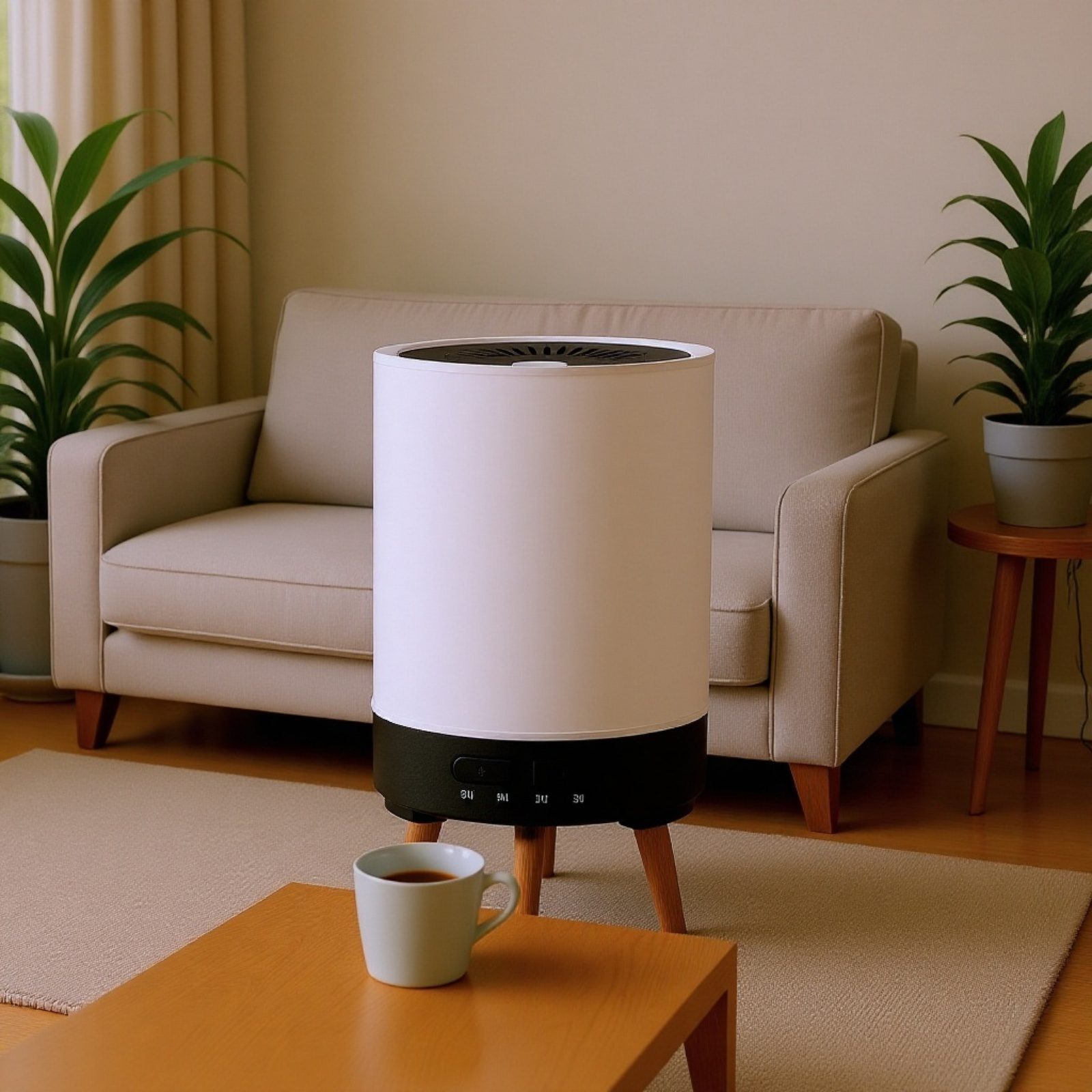 가정용 미니 가습기 무음침실 가습기 컬러 우드 Usb 디퓨저 가습기