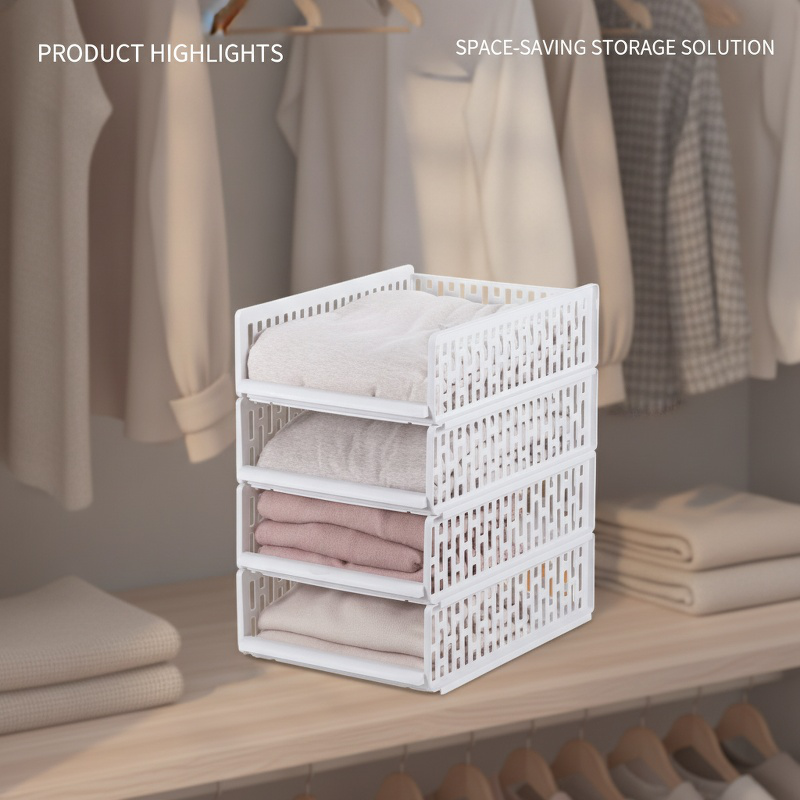 Bedroom Wardrobe Storage Layer Partition Basket