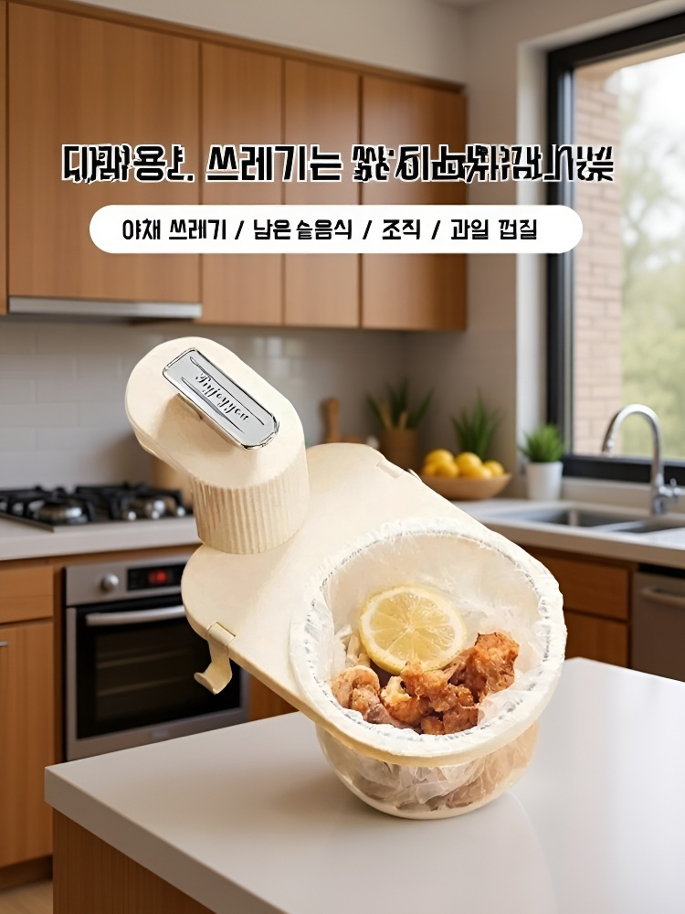 테이블 아래에 숨겨지는 공간 절약 흡착식 쓰레기통