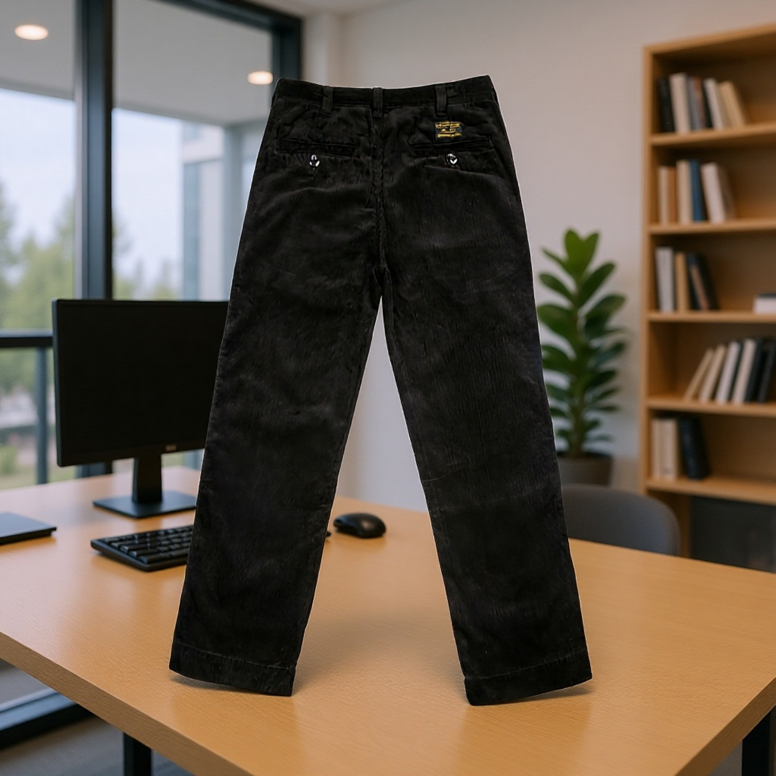 カジュアルにもビジネスにも使える多用途パンツのイメージ