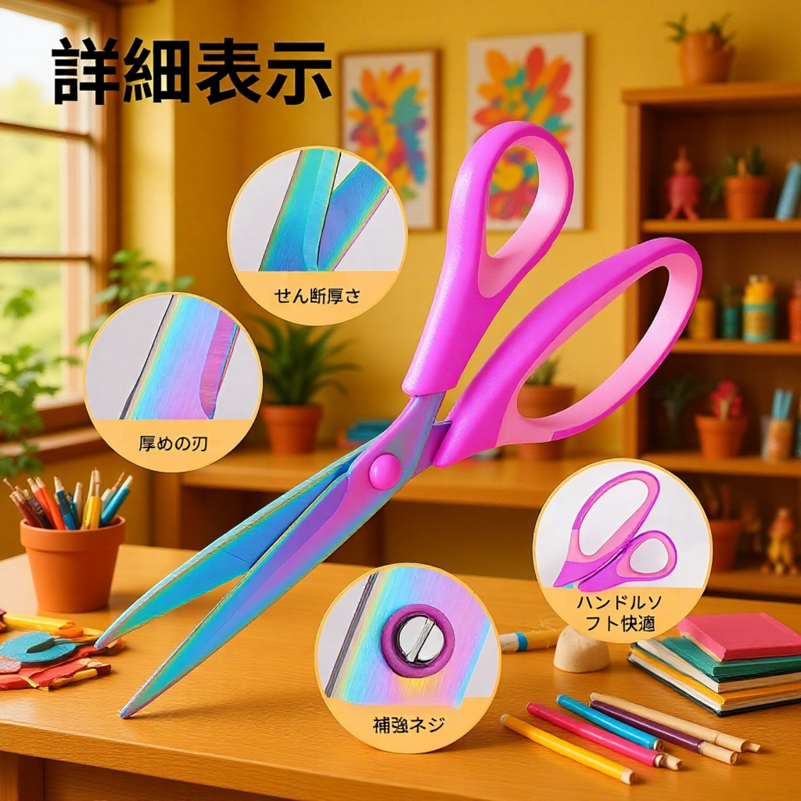 ステンレス製家庭用三点セット裁縫・キッチンはさみ