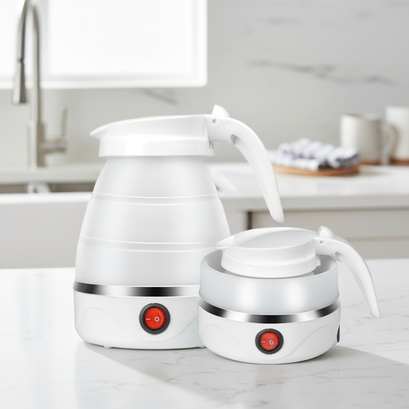 Folding electric kettle for outdoor travel