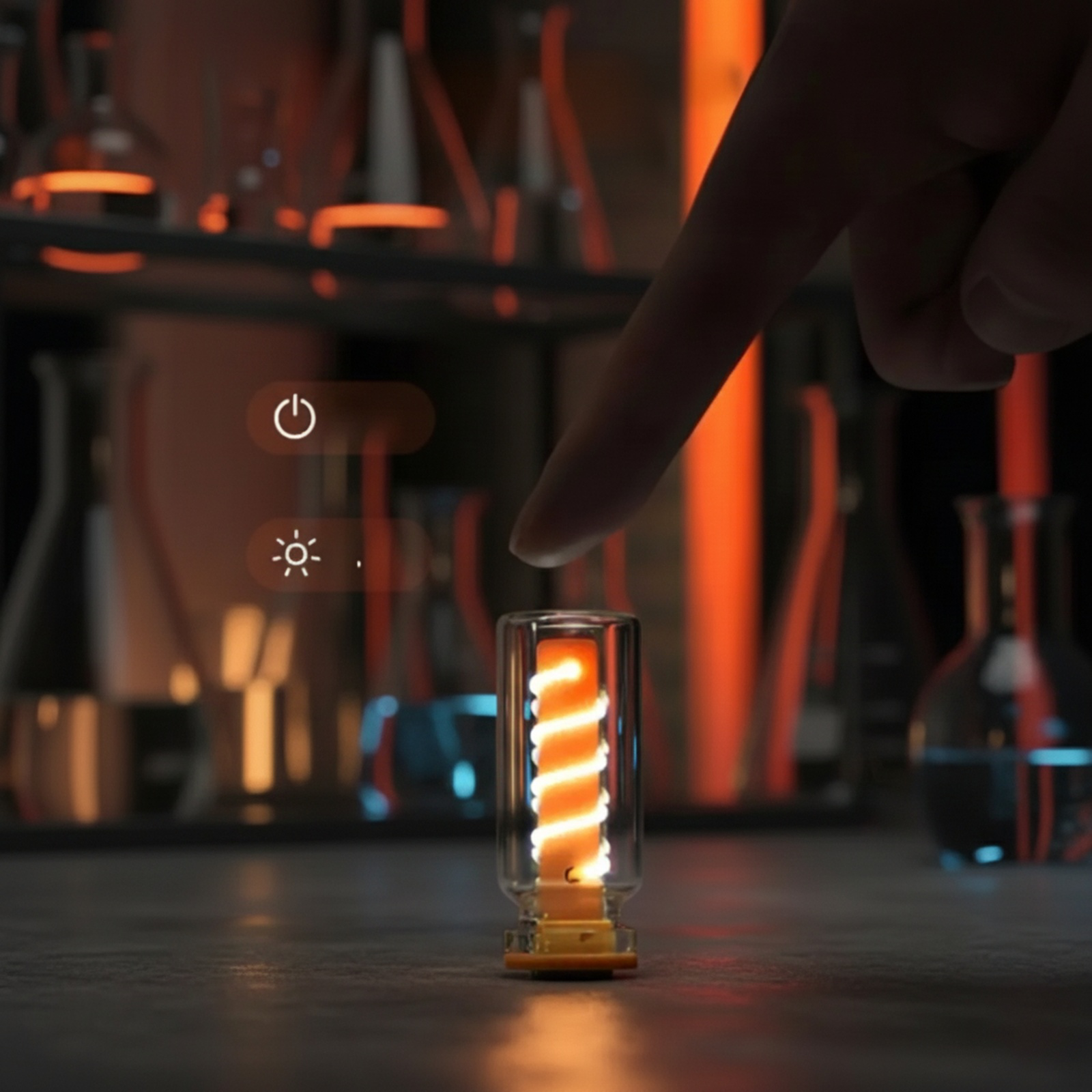 Creative Glass Bottle Night Light, USB Desktop Ambient Decor Lamp