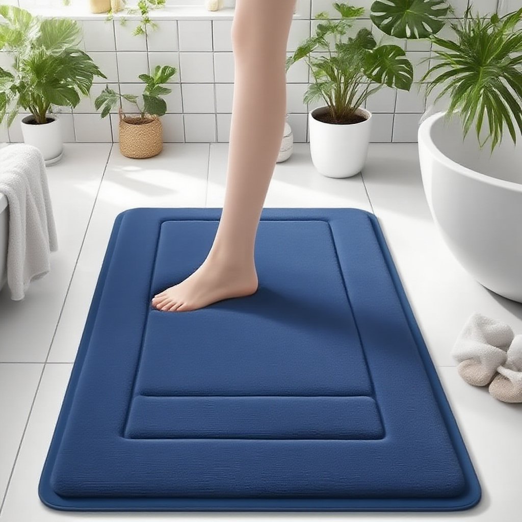 加厚記憶棉浴室防滑墊展示