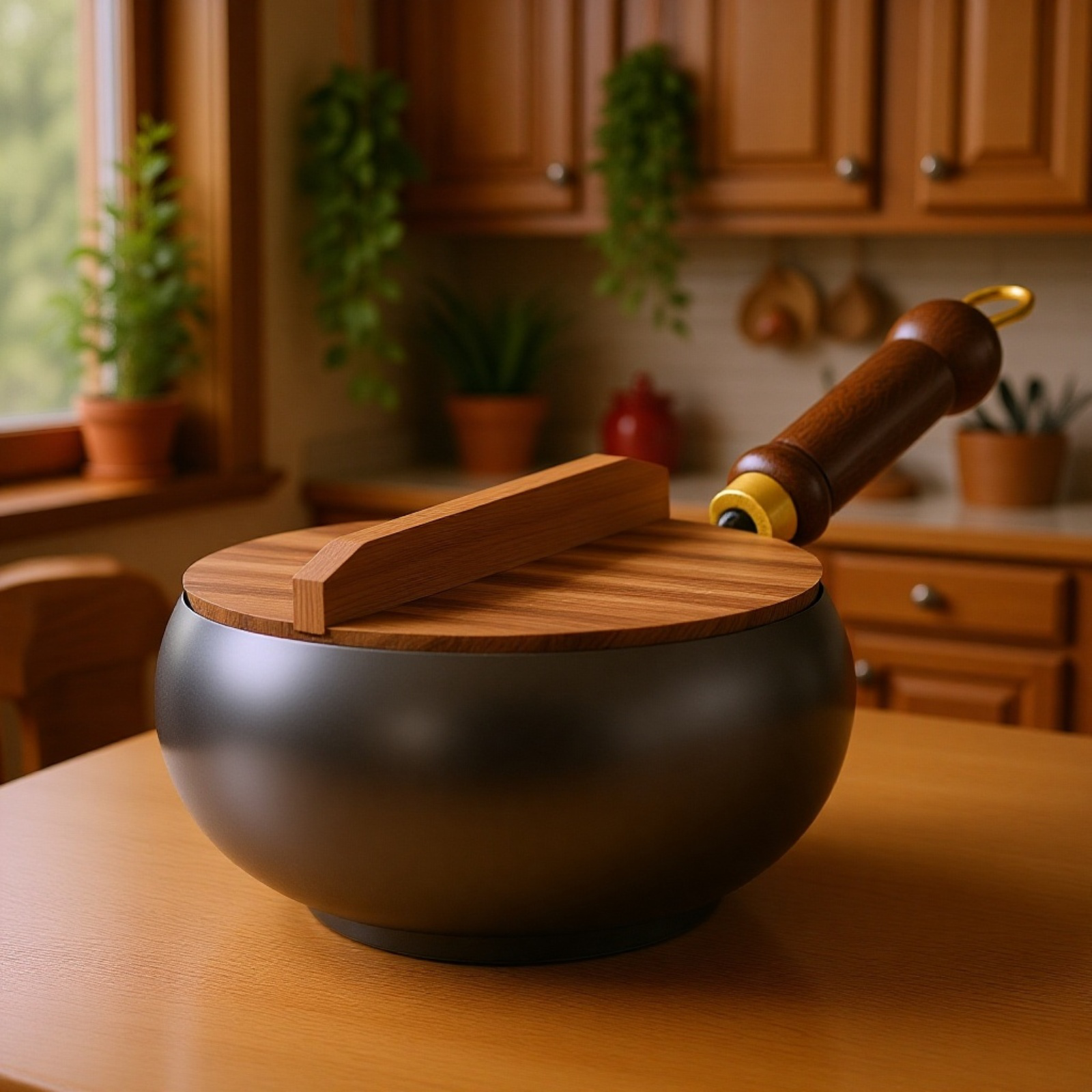 Vintage Non-Stick Small Iron Frying Pan and Stew Pot 24CM