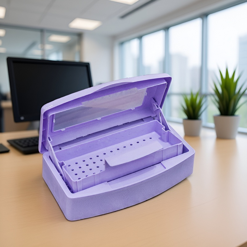 Caja de almacenamiento para desinfección de uñas de gran capacidad