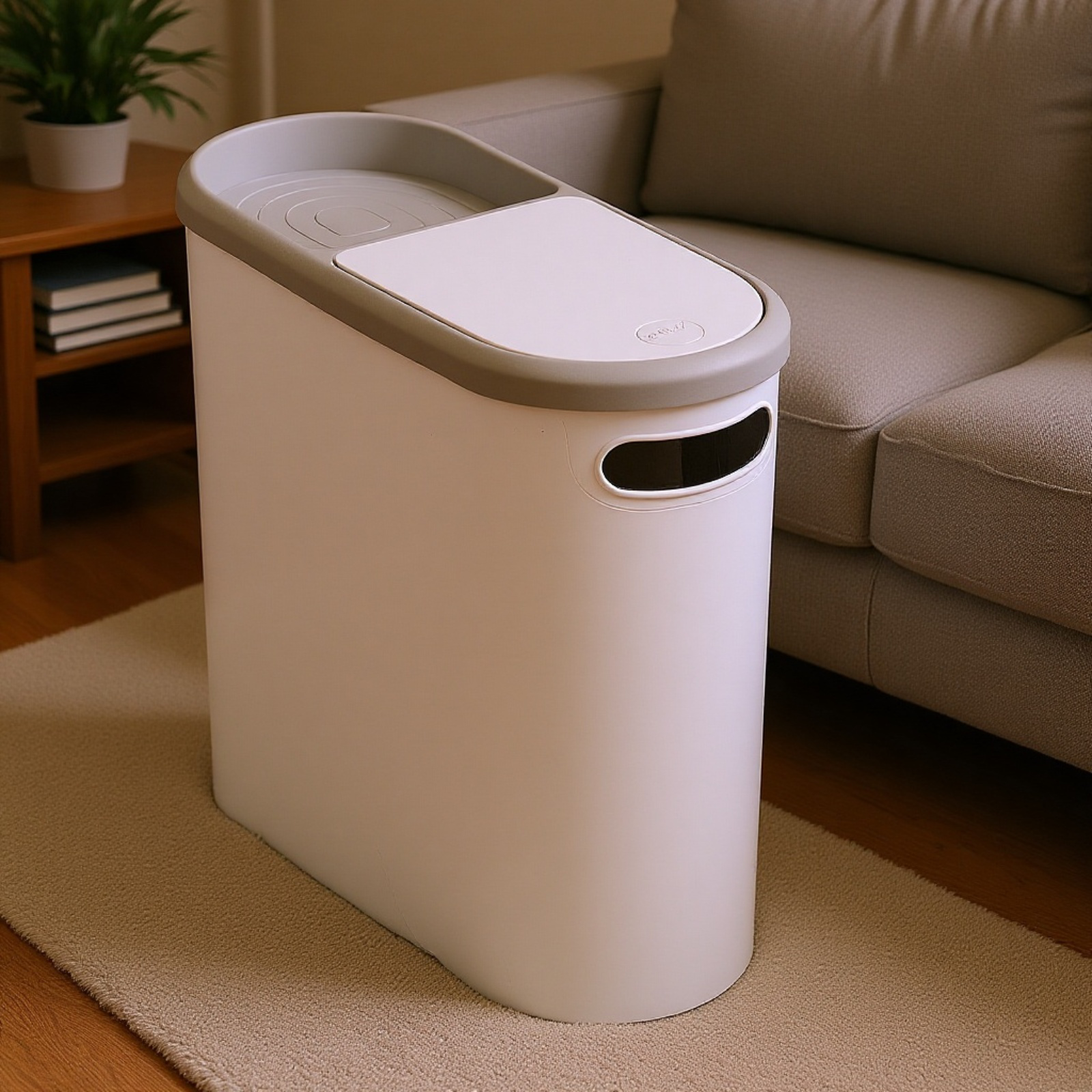 クリエイティブゴミ箱 家庭用トイレゴミ箱 リビングルーム キッチンゴミ箱 バスルーム 隙間ゴミ箱 蓋付き プッシュ式ゴミ箱