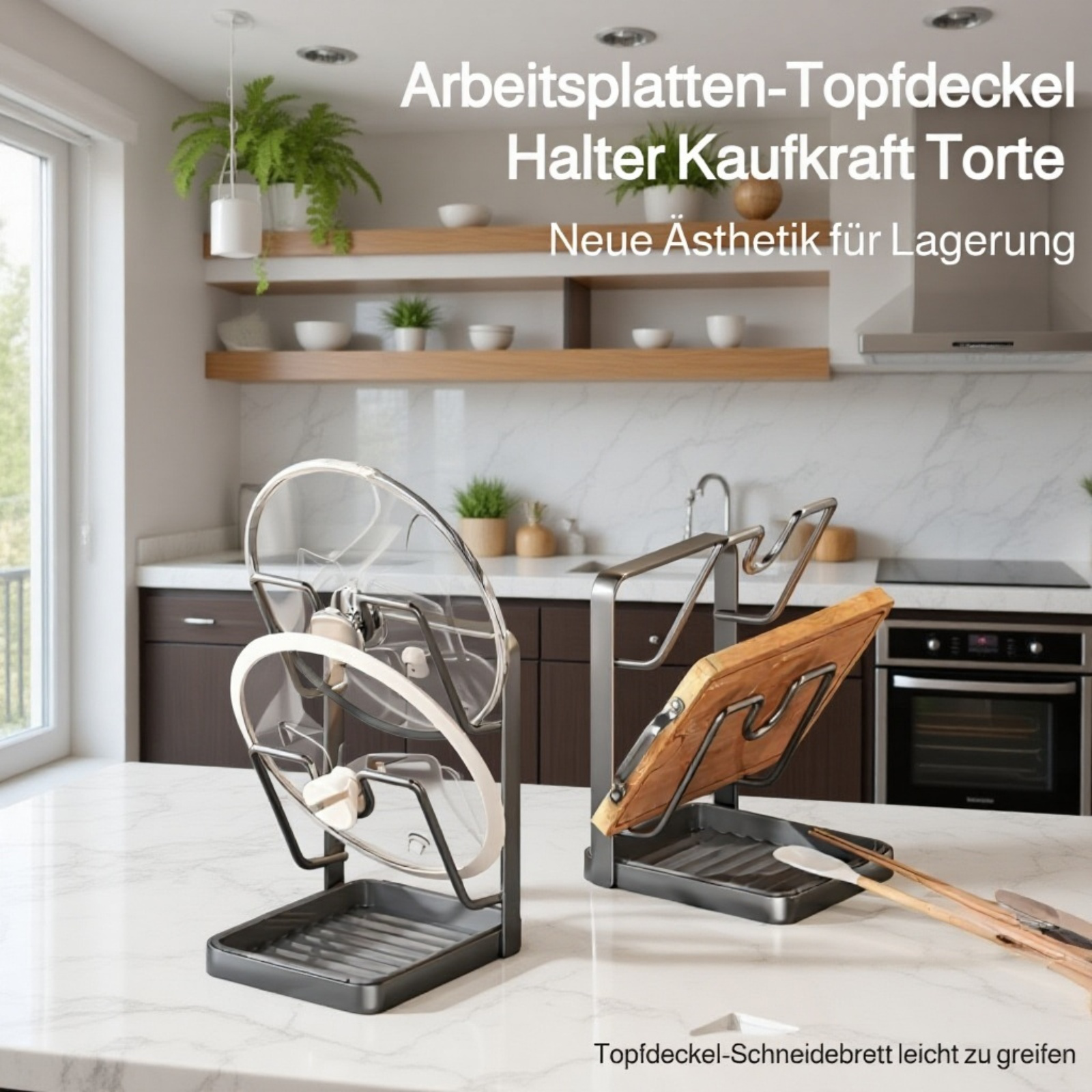 Topfdeckelhalter ohne Bohren für moderne Küchen