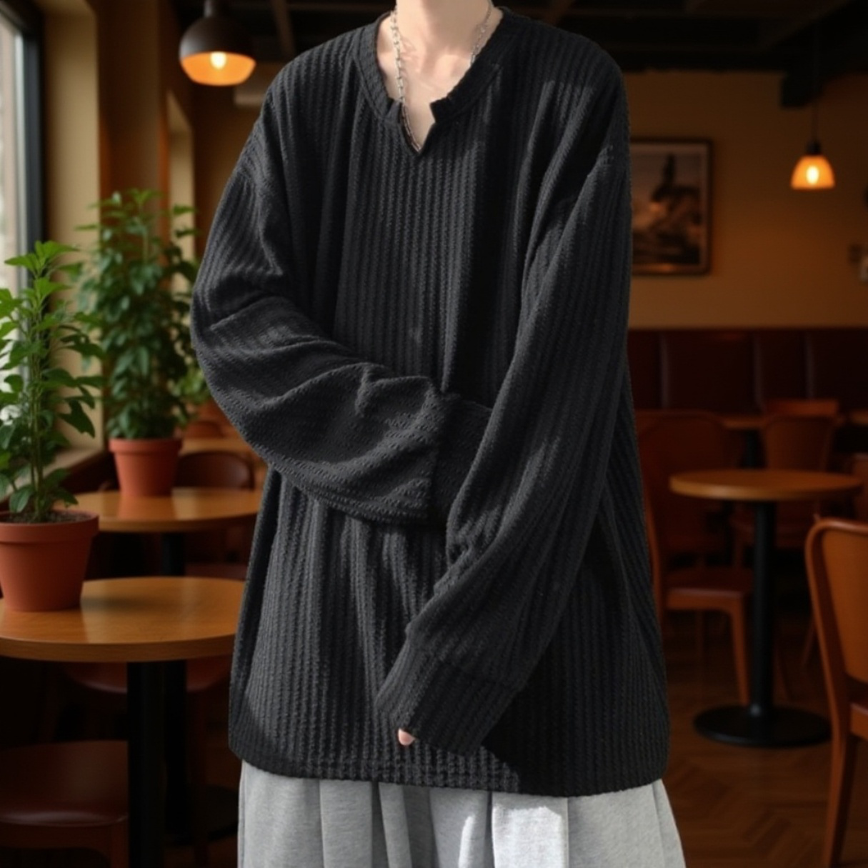 ベースレイヤー長袖Tシャツ 男性モデル