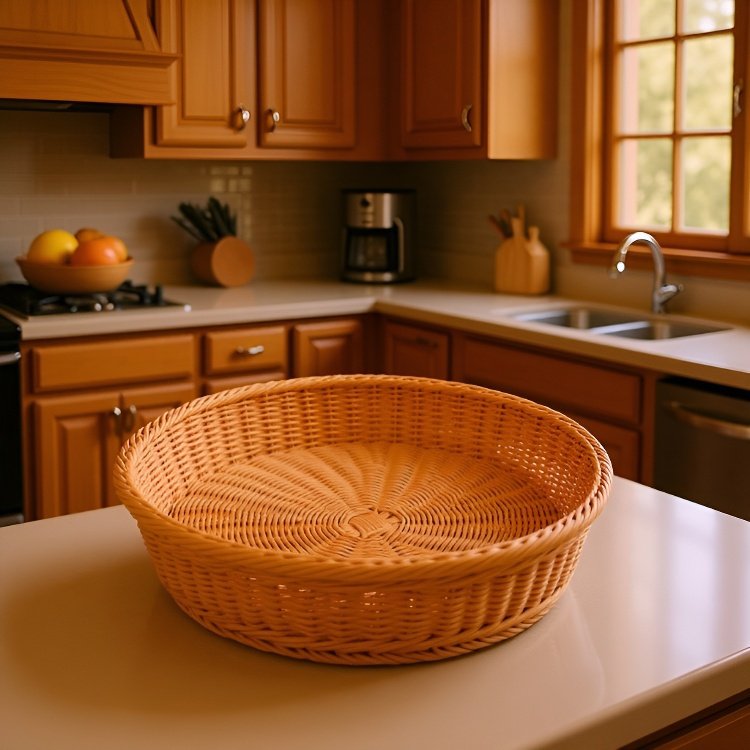 모조 라탄 짠 바구니