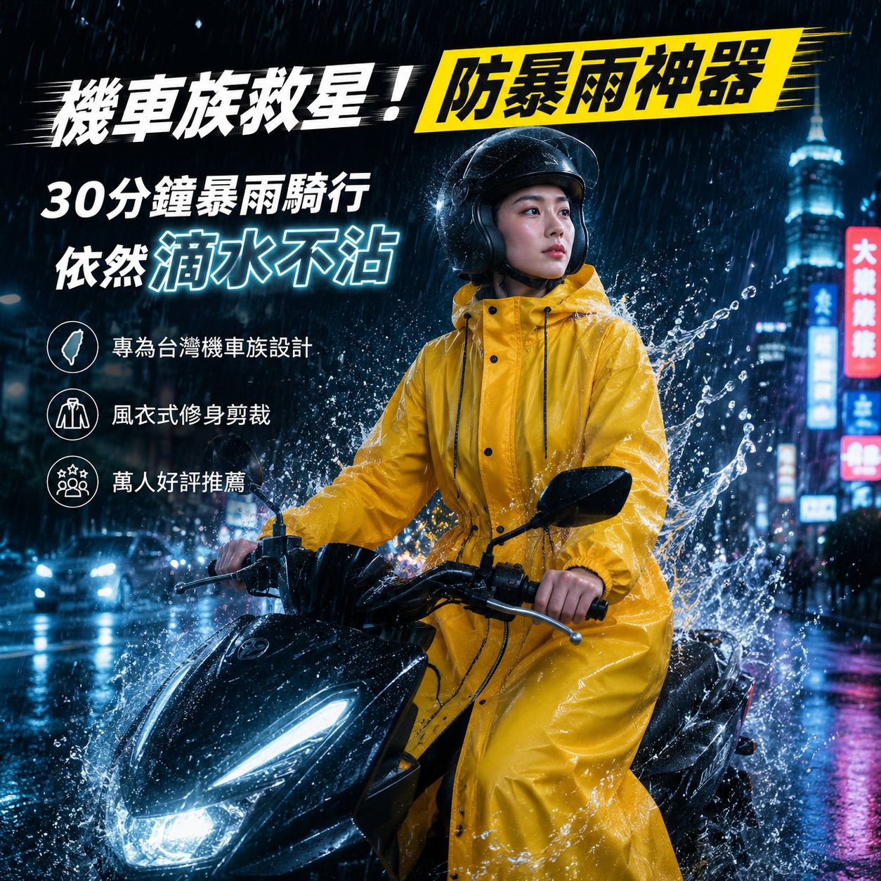 長款防暴雨電動自行車騎行雨衣成人男女單人外穿全身保護