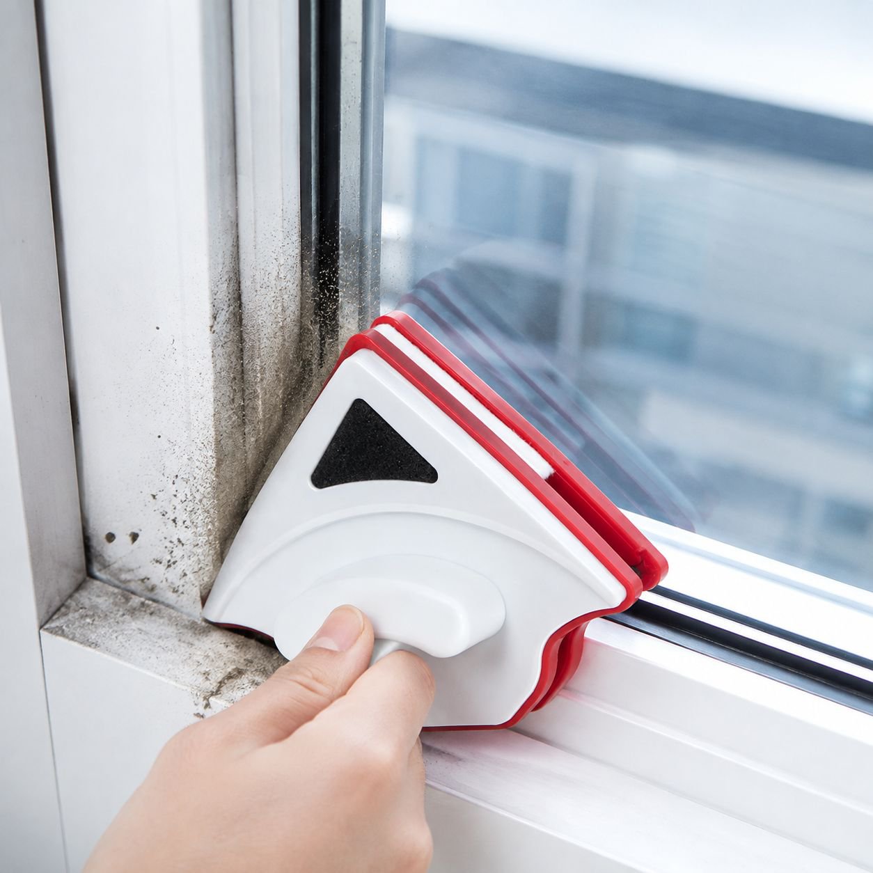 Doppelseitiger dreieckiger Glasreiniger für den Hausgebrauch