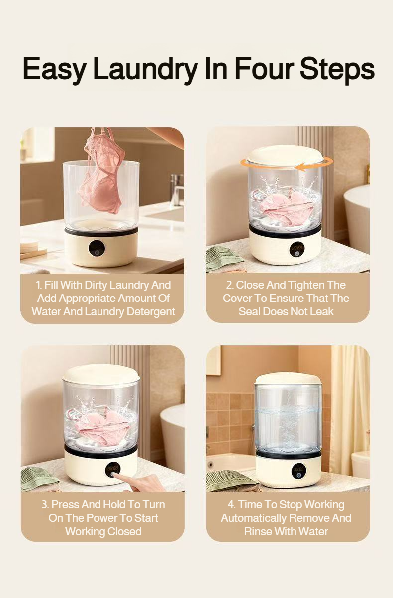 Design ergonomique de la mini machine à laver
