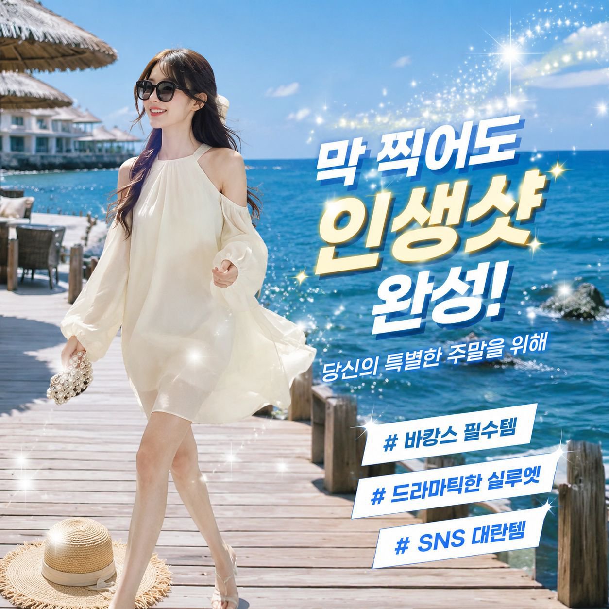 여성 화이트 홀터넥 오프숄더 루즈핏 모던 A라인 원피스