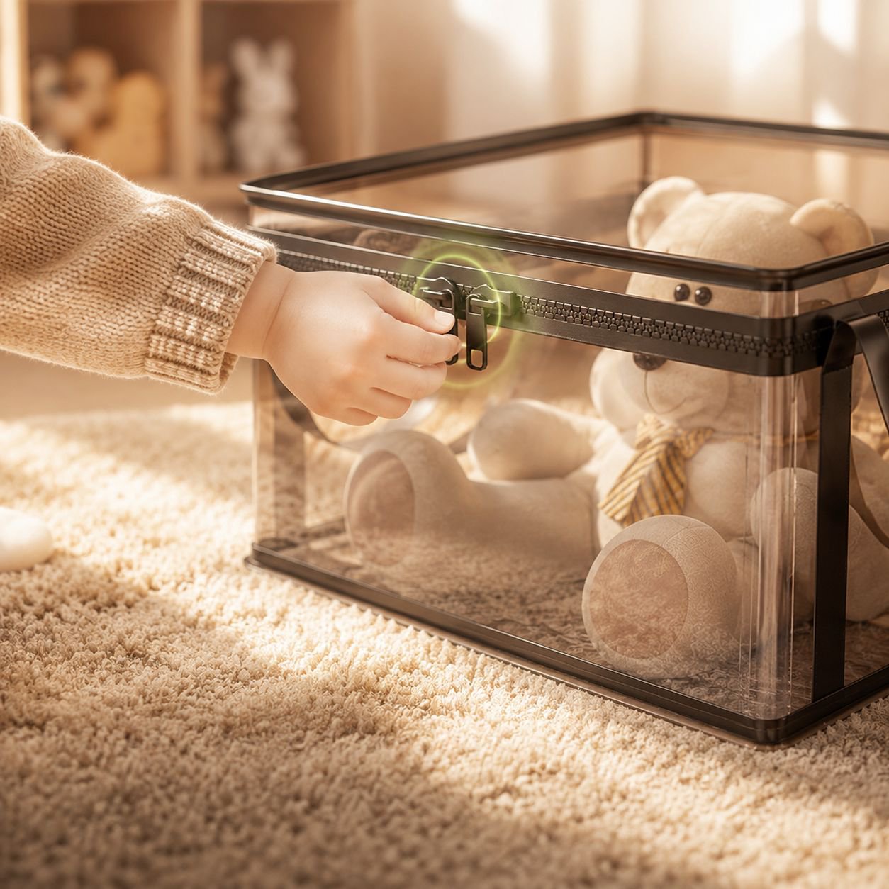 Multifunctional storage basket for dolls and toys