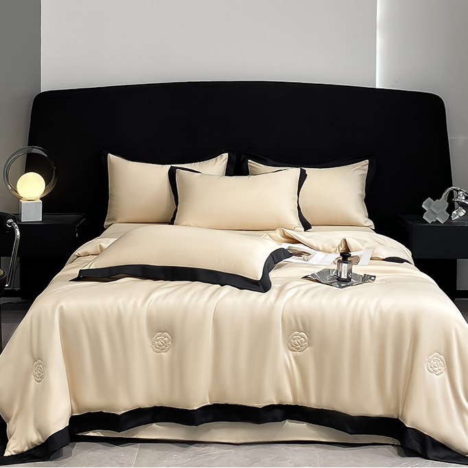 Cool sensation, washed with real silk, embroidered with Tencel, summer cool quilt