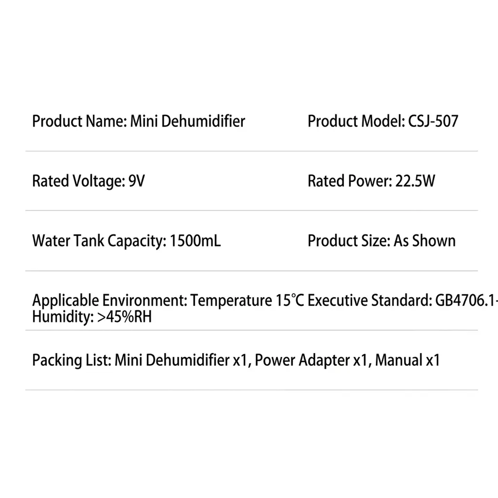 Household Mini Dehumidifier