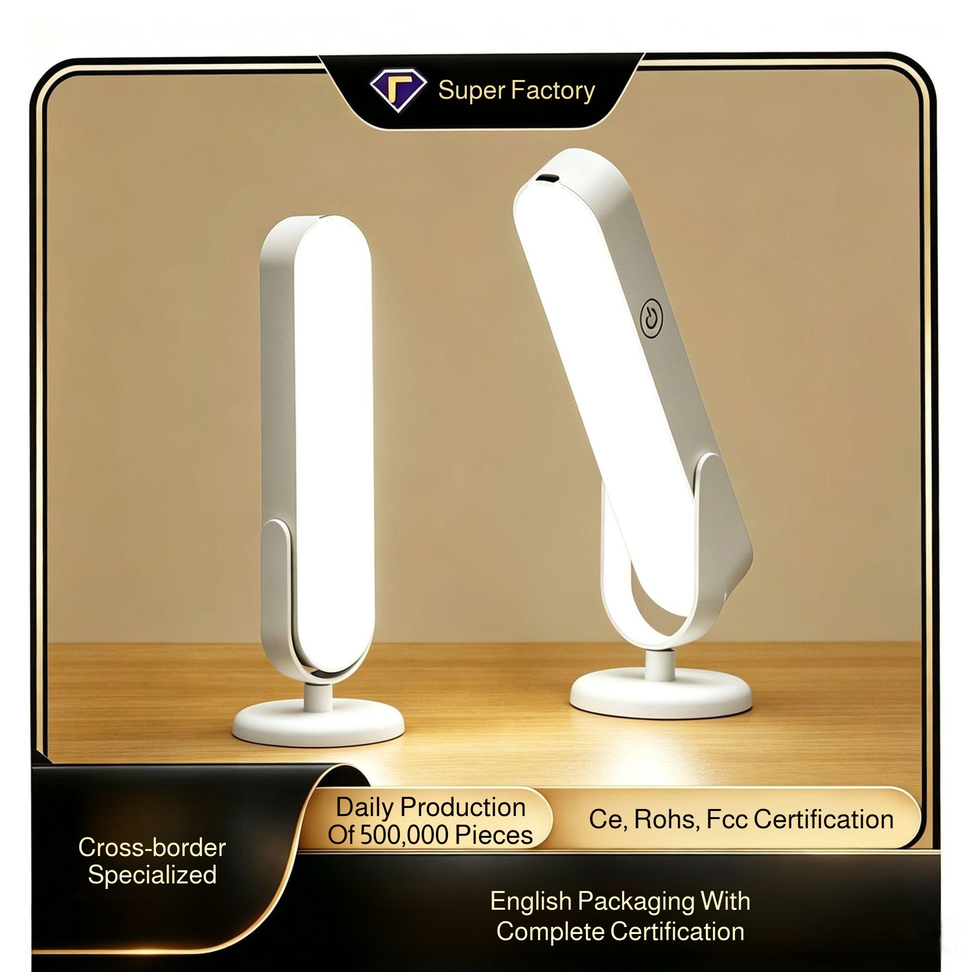 Lámpara portátil LED recargable para estudiantes, luz magnética para dormitorio