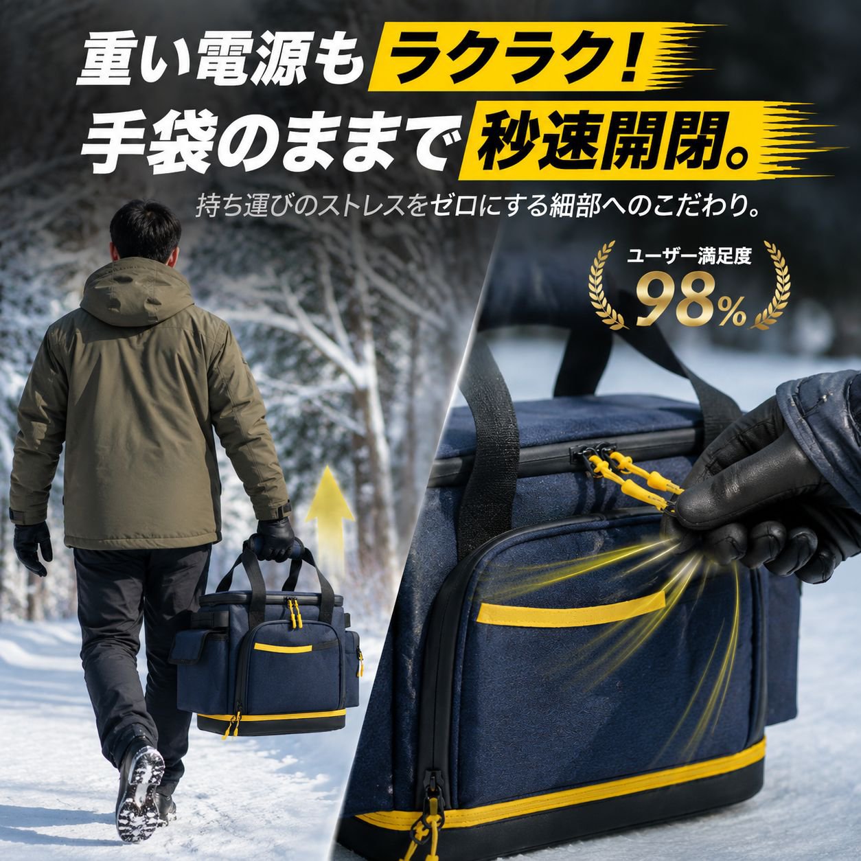 多機能パワーバンク収納ハンドバッグ キャンプ用防水バッグ