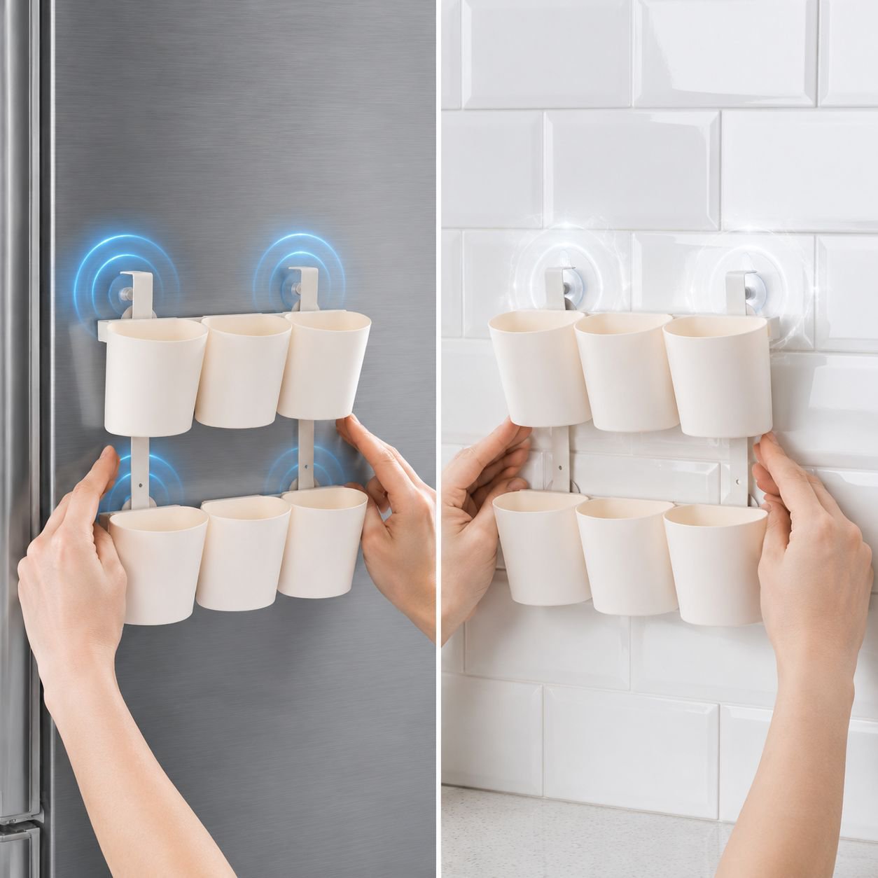 Kitchen Multi-layer Wall Mounted Storage Basket Shelf