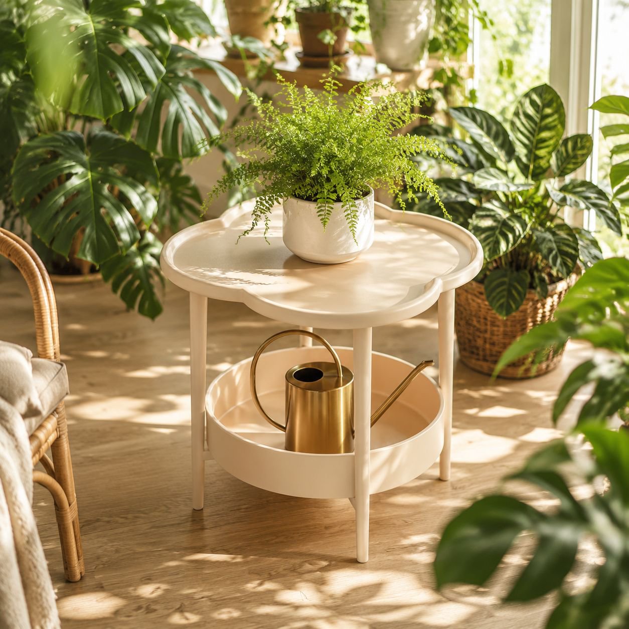 Versatile cream coffee table for contemporary decor