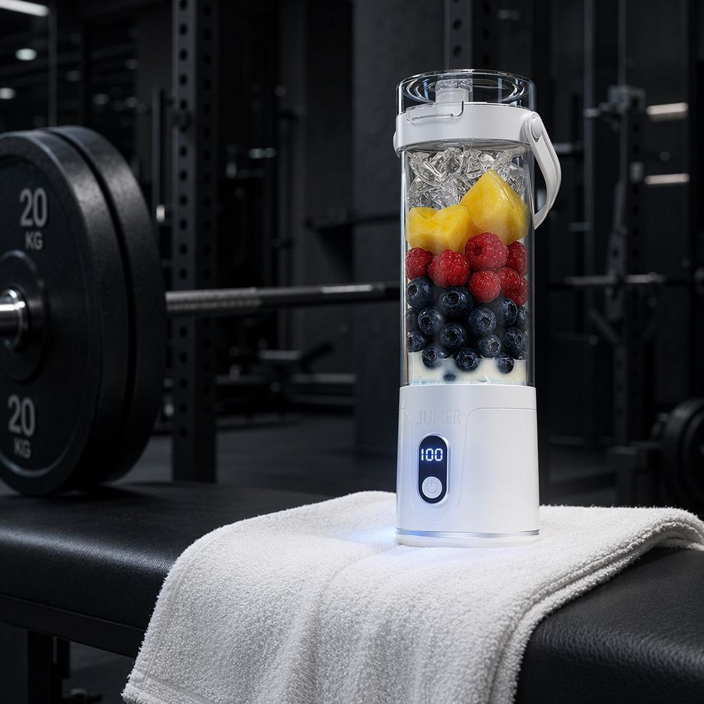 Kleiner, kabelloser Entsafter für Fitnessfans