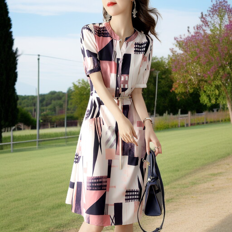 ライトビジネスサマードレス女性 ライト・ラグジュアリー・コミューター・ライト・オールド・レディース・ドレス