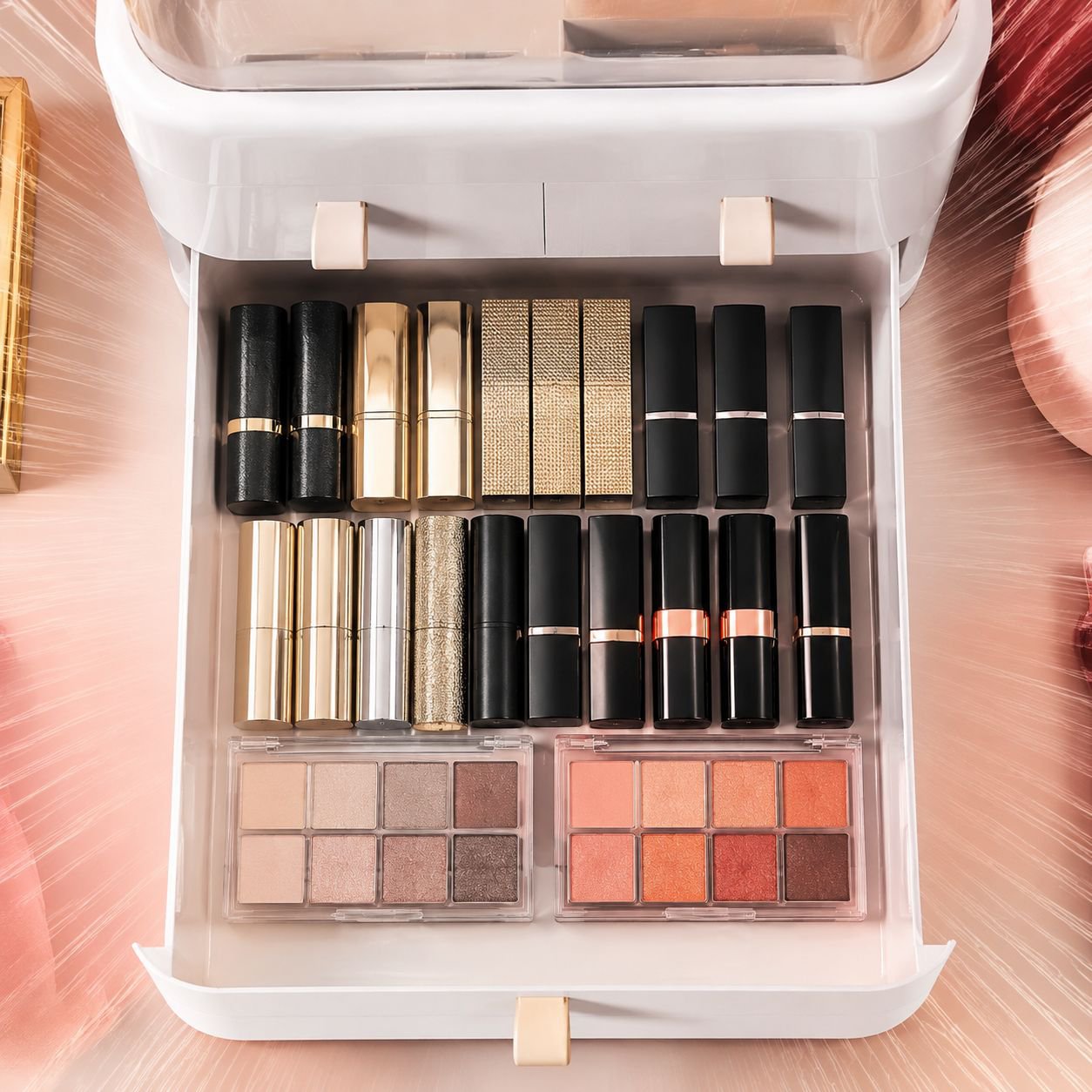 Kosmetik Organizer mit transparentem Deckel
