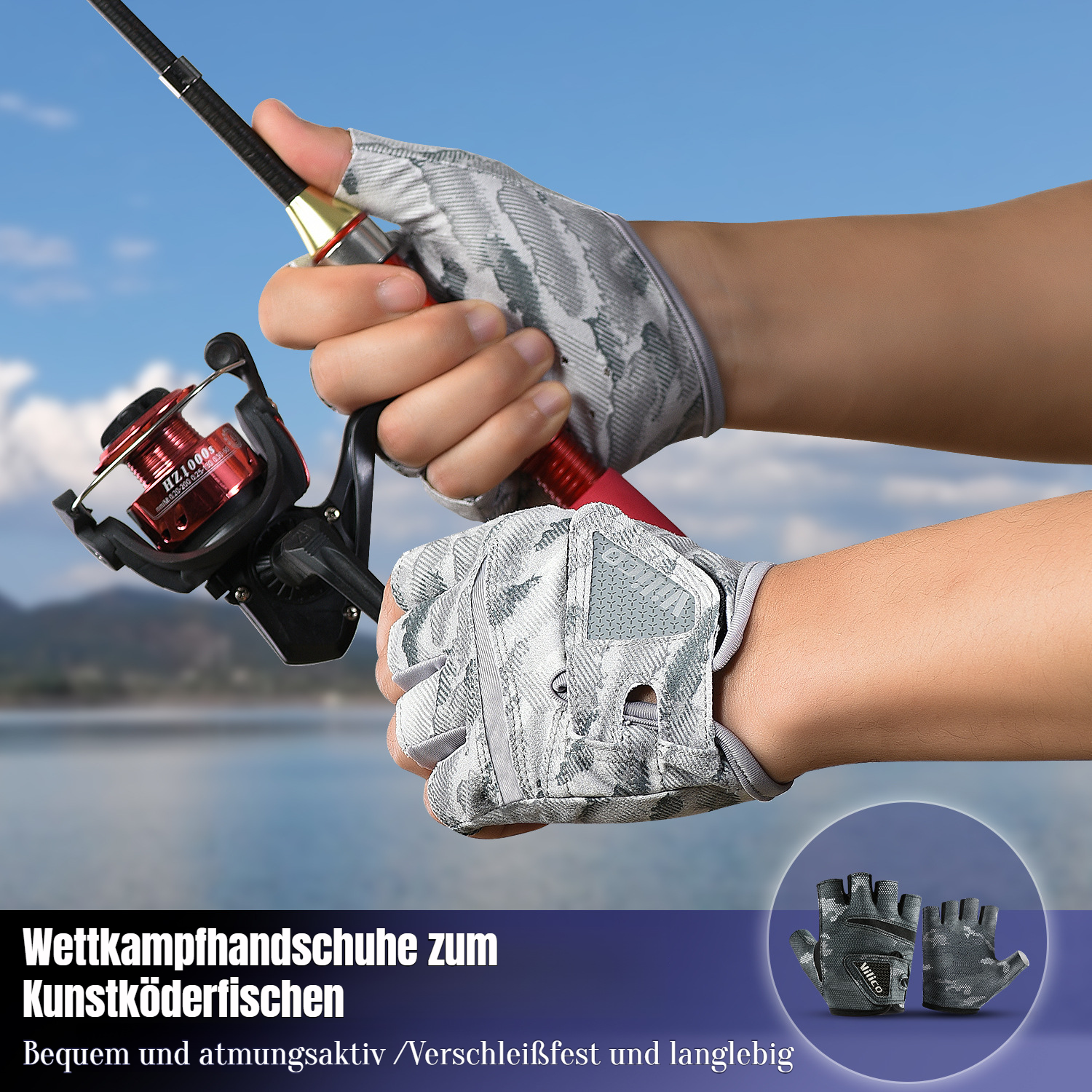Atmungsaktive Outdoor-Halbfingerhandschuhe