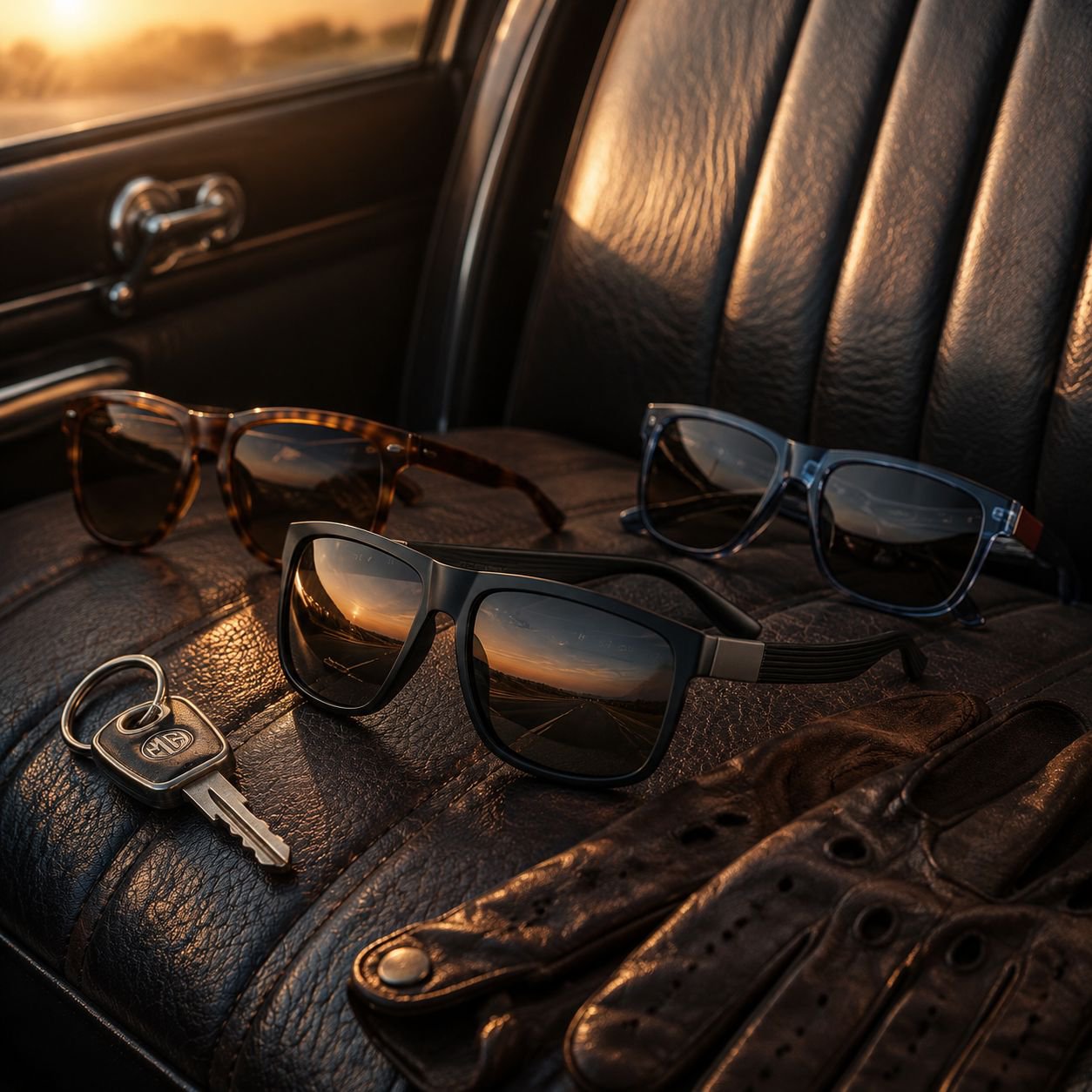 2025 New Men's Retro Polarized Sunglasses Driver's Glasses with UV Protection 8832